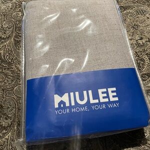 Miulee Linen-Look Curtain Panel in Tauoe new 52x96 1 pair